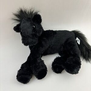 2005 Wishpets Midnight RARE Black Horse Stuffed Animal Plush Ponny